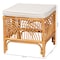 Bali & Pari Materra Modern bohemian Natural Brown Rattan Footstool 239-13578-ZORO - alternate 4